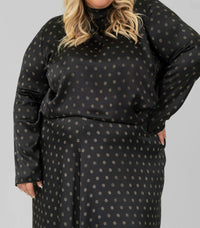 Vince - Sun Dot Mock Neck Blouse - Plus