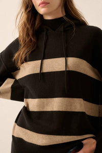 Promesa - Nantucket Sound Striped Mock-neck Hoodie