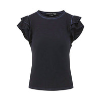 Veronica Beard - Akeela Ruffled Shoulder Tee