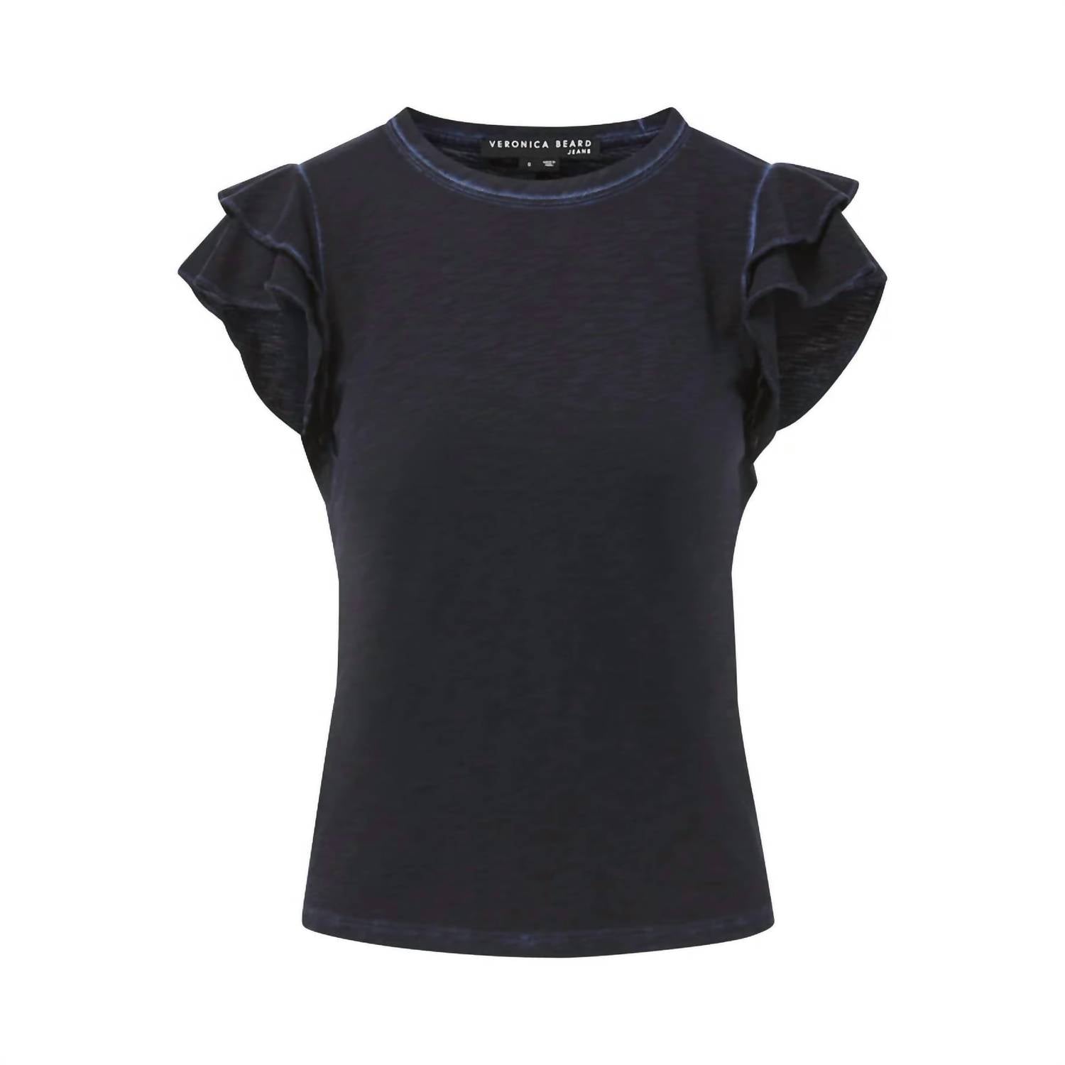 Veronica Beard - Akeela Ruffled Shoulder Tee
