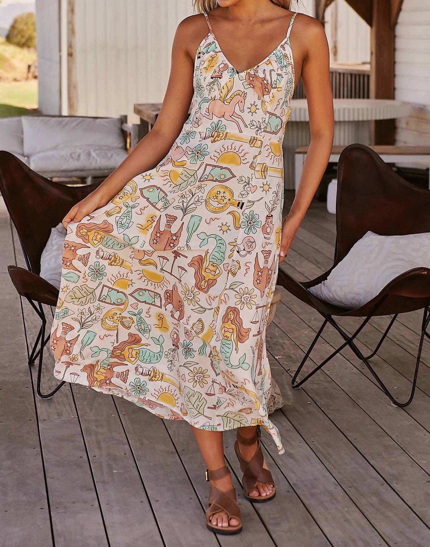 Jaase Fantasy Print Porter Slip Dress in multicolor - women's dress