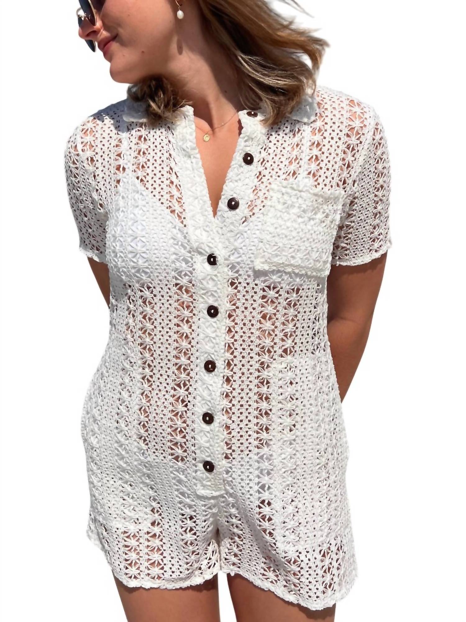 Olivaceous - Oakley Crochet Romper