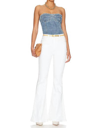 7 For All Mankind - Mega Flare Jeans Clean White Wash