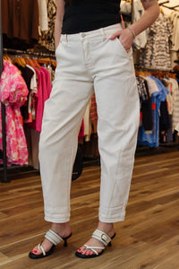 Risen - HIGH RISE RELAXED BARREL CUFFED PANTS
