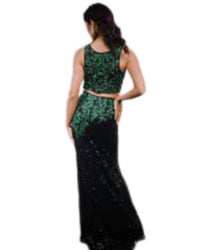 Zasa Chic - Embroidered Sequin Two-Piece Gown