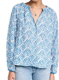 Velvet By Graham & Spencer - Marian Mosaic Print Blouse