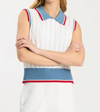 Tyler Boe - Holly Pointelle Polo Sweater