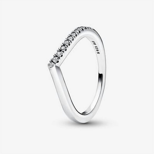 Pandora - Women's Wishbone Clear Cubic Zirconia Ring