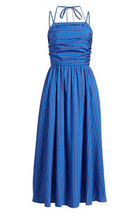 FRNCH Laelia Maxi Halter Dress in bleu electrique - women's dress - view 5