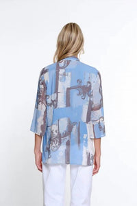 Multiples - Multiples Sheer Knit Jacket And Matching Tank Top