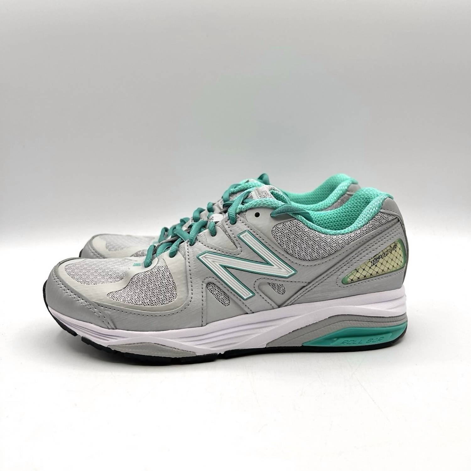 New Balance Women's Running Shoe in silver mint green - women's shoe