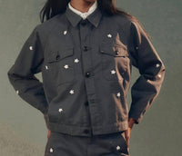 The Great. - Garage Jacket With Daisy Embroidery