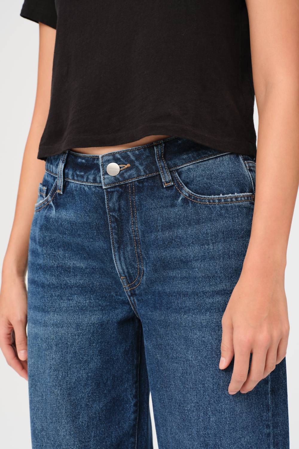 Warp + Weft - CJU Midrise Wide Leg Jean