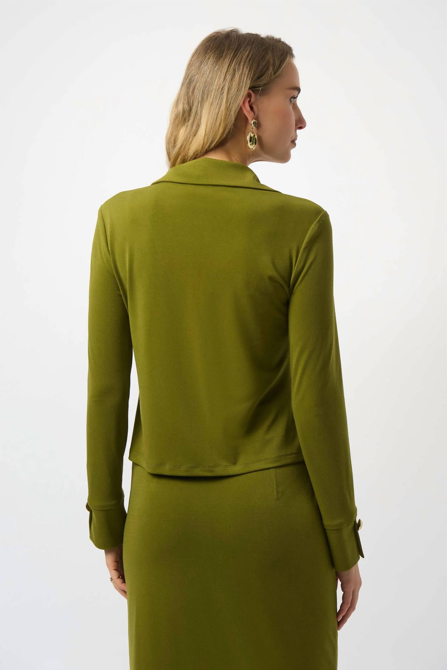 Joseph Ribkoff - Moss Crepe Fitted Top