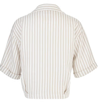 KUT FROM THE KLOTH Donna Top in ivory taupe - women's blouse - view 5