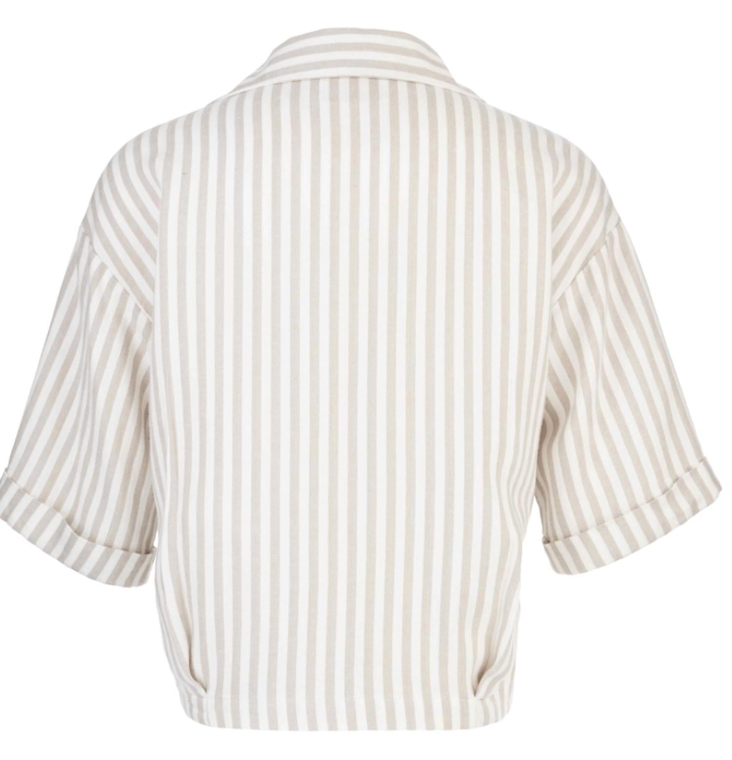 KUT FROM THE KLOTH Donna Top in ivory taupe - women's blouse - view 5
