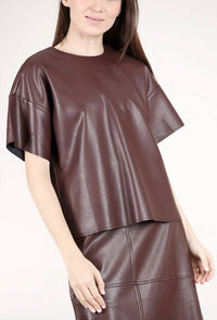 Grade & Gather - Emelia Faux Leather Top
