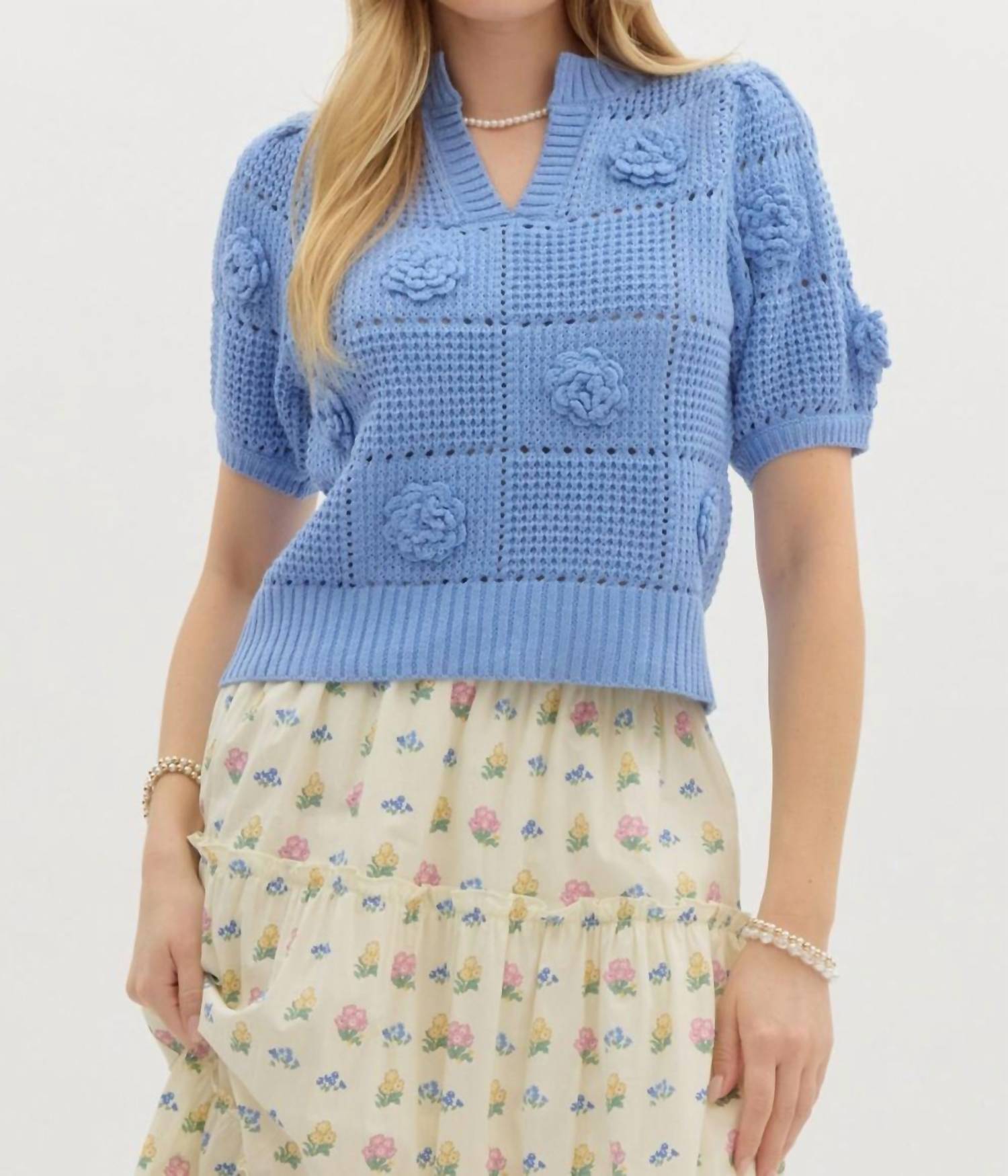 entro Morning Rays Sweater in blue - women's sweater