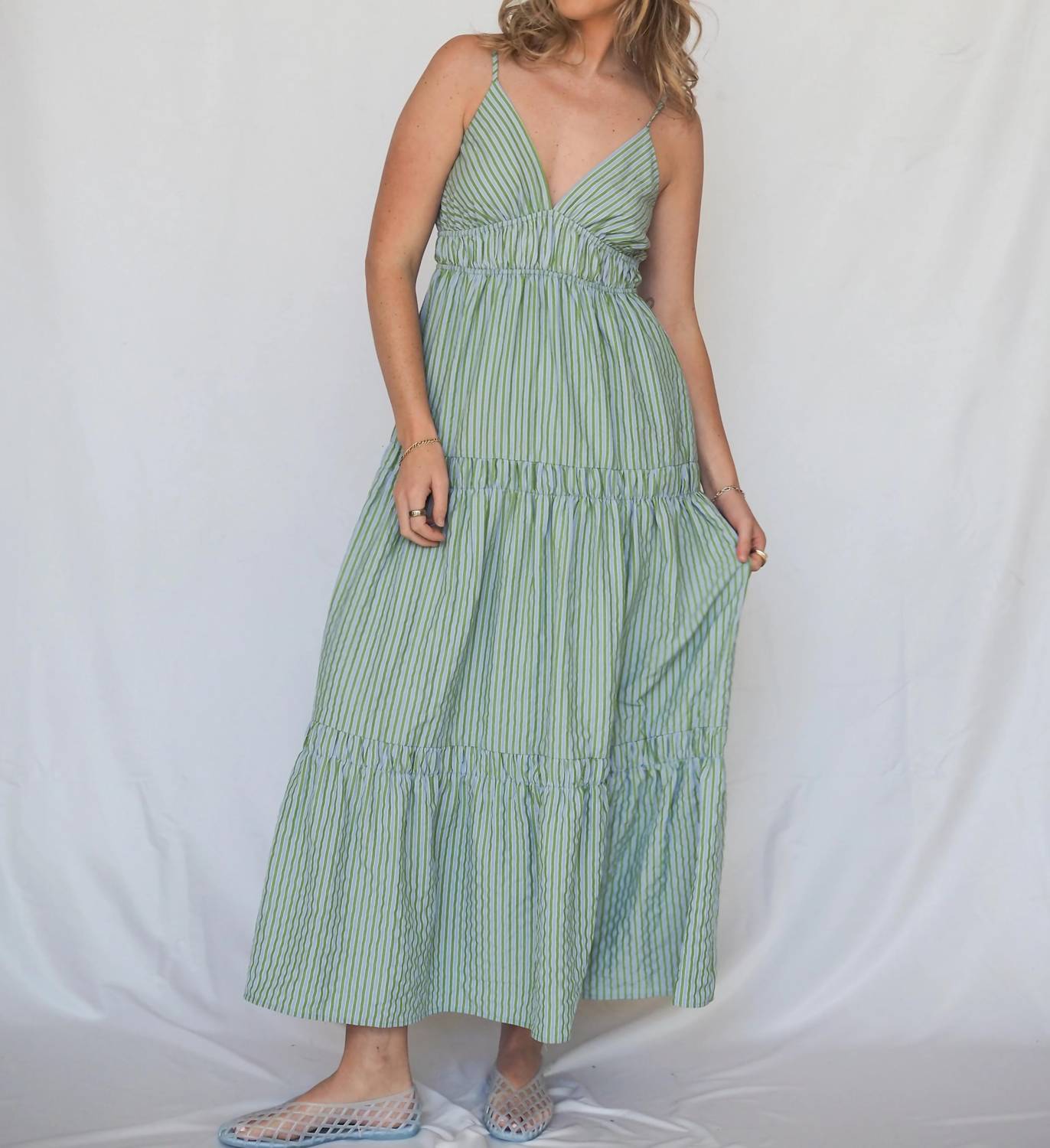 Meet Me In Santorini - Sleeveless Maxi Dress