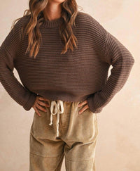 Miou Muse - Textured Knit Sweater