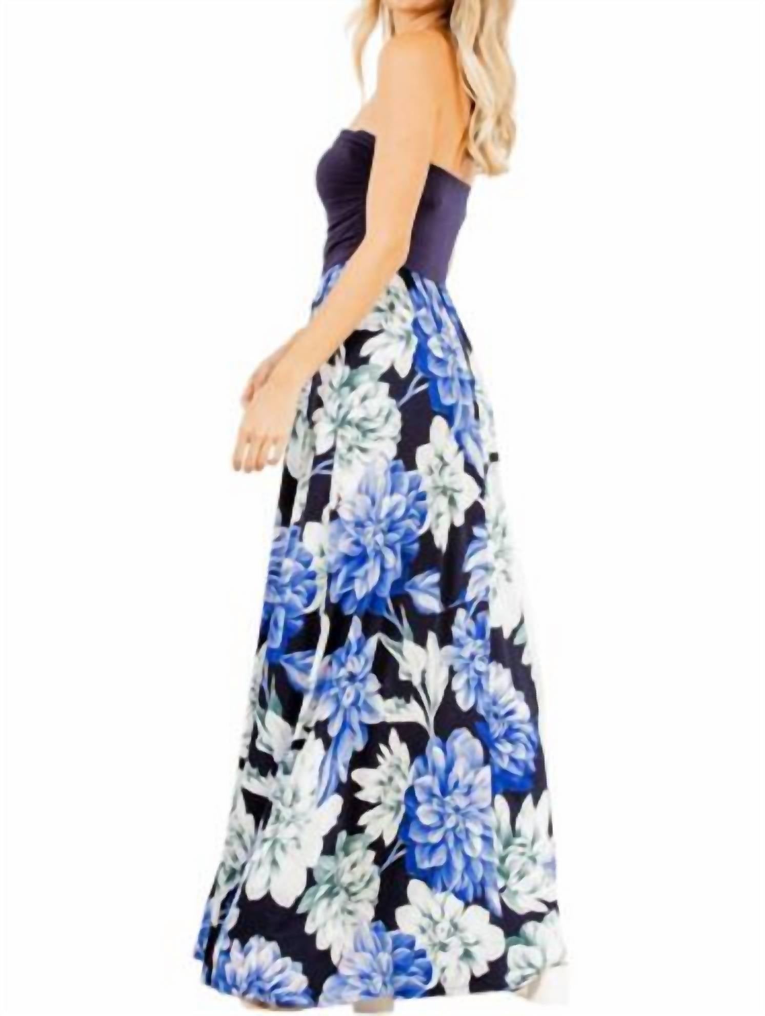 Heimish Usa - Floral Print Sleeveless Maxi Dress