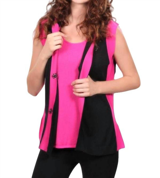 Color-Blocked Hooded Vest