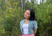 Cozy Co. - Pearl Denim Short Sleeve Shrug Top