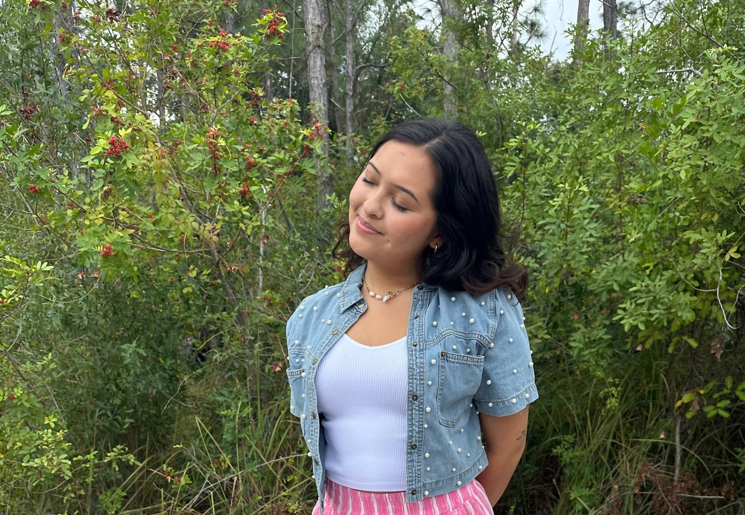Cozy Co. - Pearl Denim Short Sleeve Shrug Top