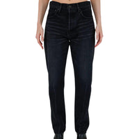 Moussy Murrieta Wide Straight Jean in black - women's jeans