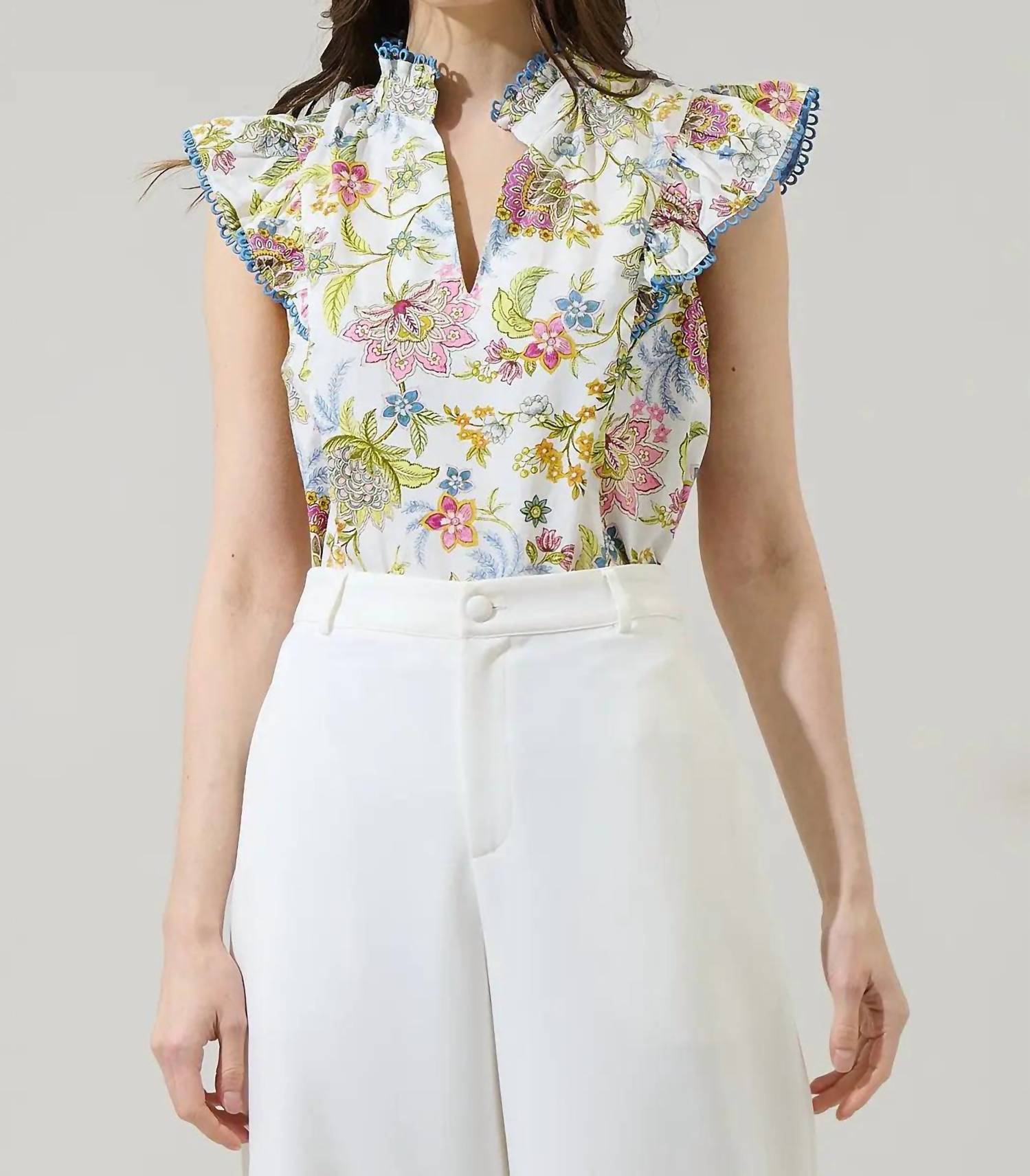 Sugarlips - Pany Floral Rayen Rude Top