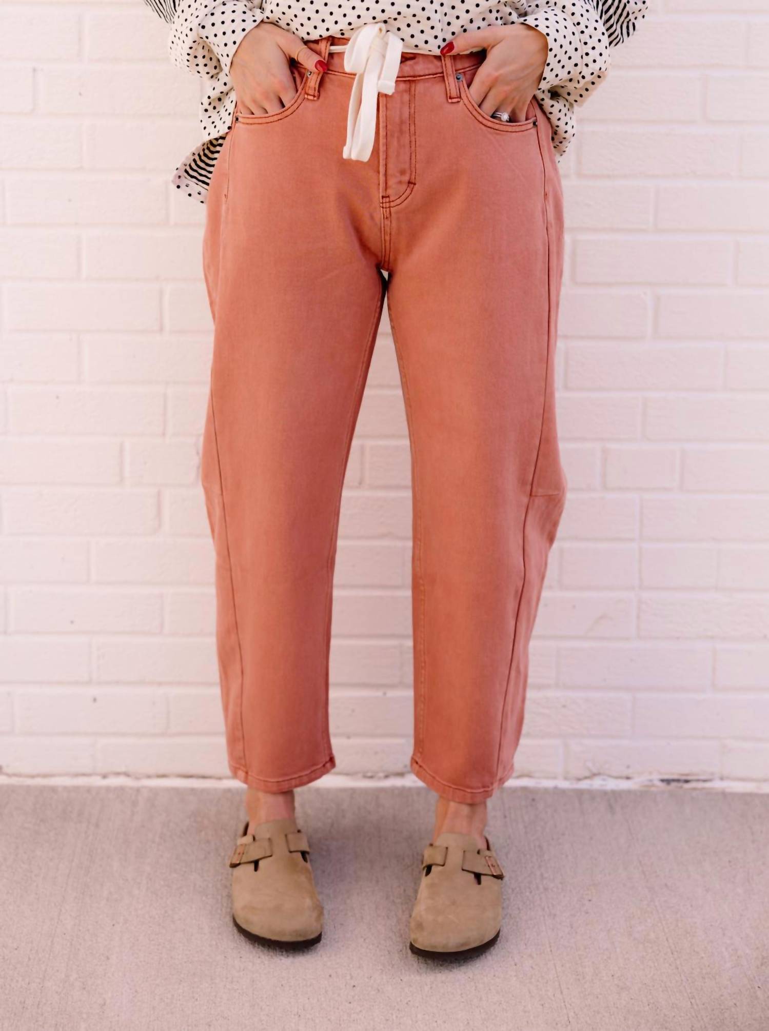 Thread & Supply Anees Mid Rise Pants in cedar wood - women's jeans