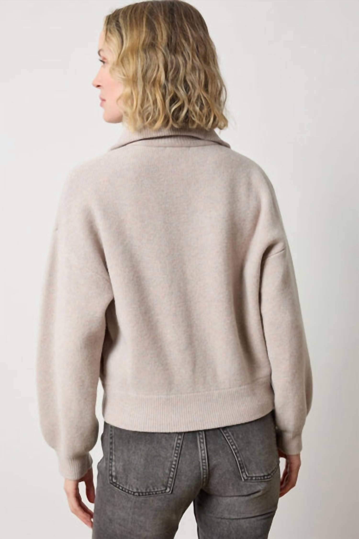 Lilla P - Zip Front Polo Cardigan