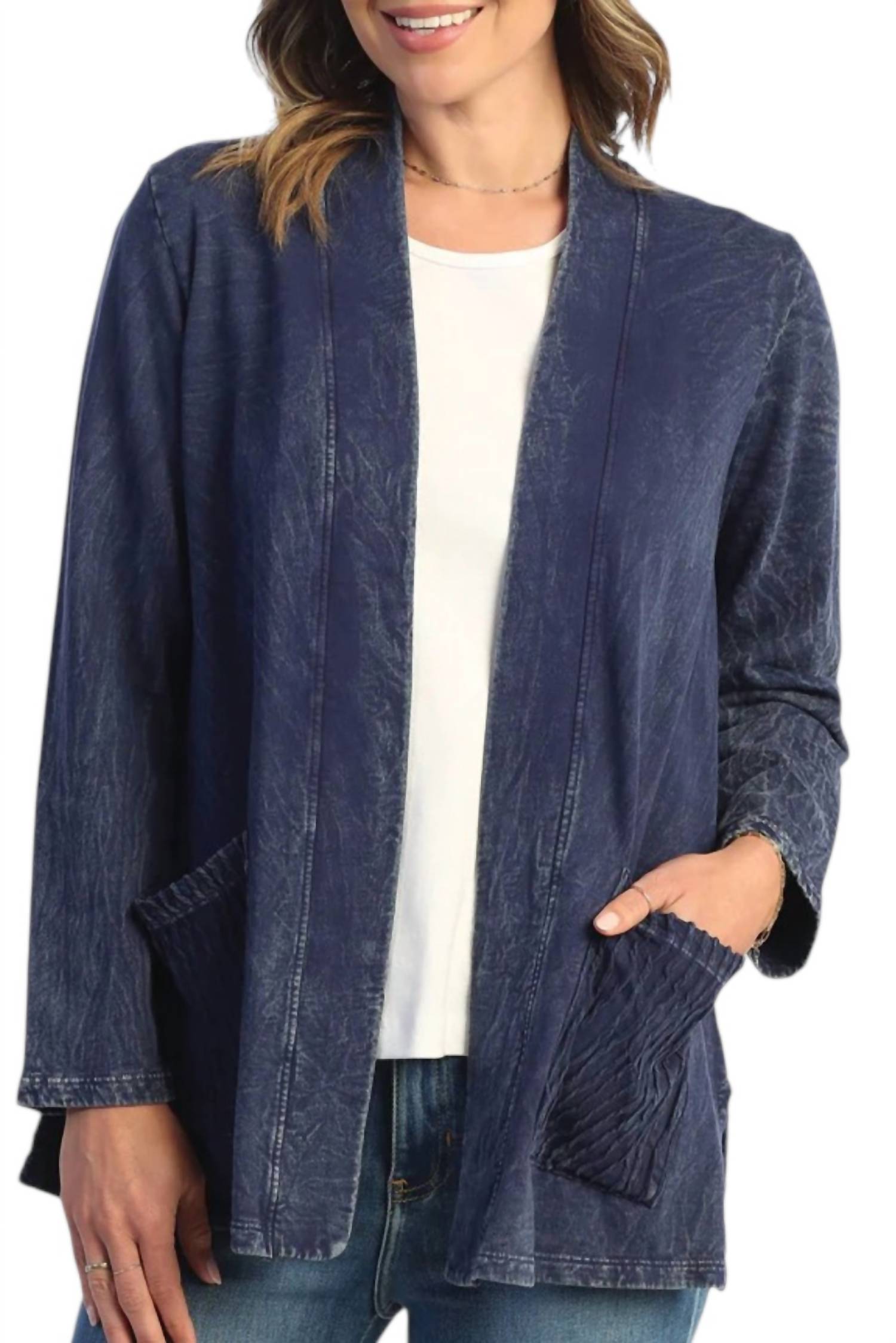 Jess & Jane - Cotton Fleece Kimono Jacket