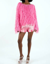 Meet Me In Santorini - Feathered Sweater