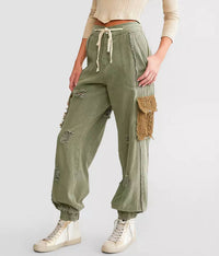 Pol - Pieced Cargo Pant With Rope Tie