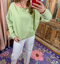 Wishlist - Brushed Contrast Boat Neck Sweater