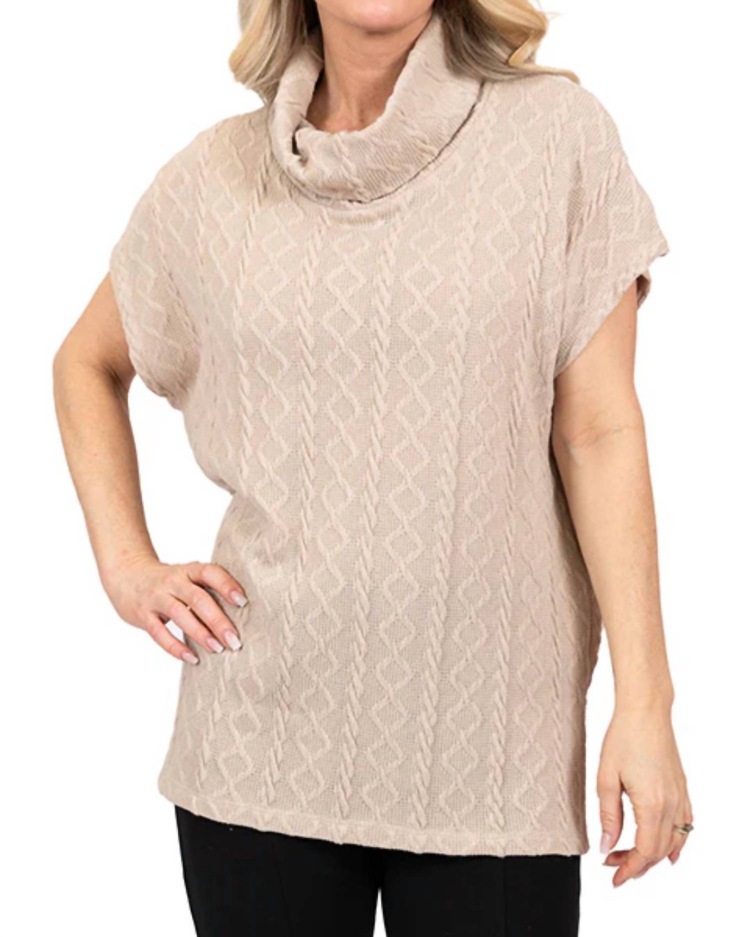 Scapa - Mockneck Textured Top