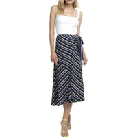 ASTR Teagan Skirt in purple yellow stripe - women's skirt