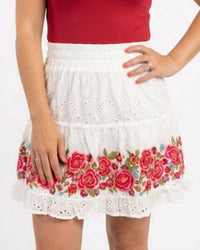 Savanna Jane - Floral Embroidered Skirt