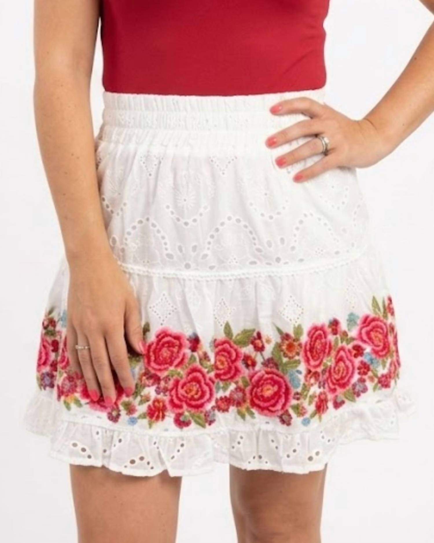 Savanna Jane - Floral Embroidered Skirt