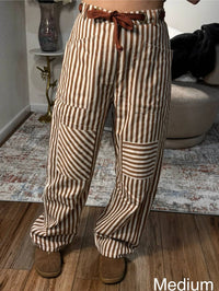 Urban Daizy - Parker Striped Patch Pocket Utility Pants
