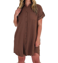 She + Sky - All the Reason Button Up Shirt Dress