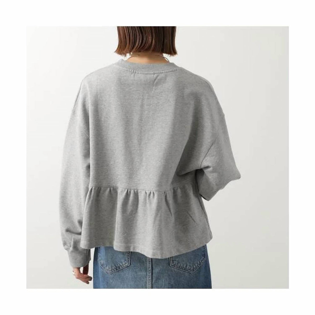 Ganni - Crewneck Peplum Top