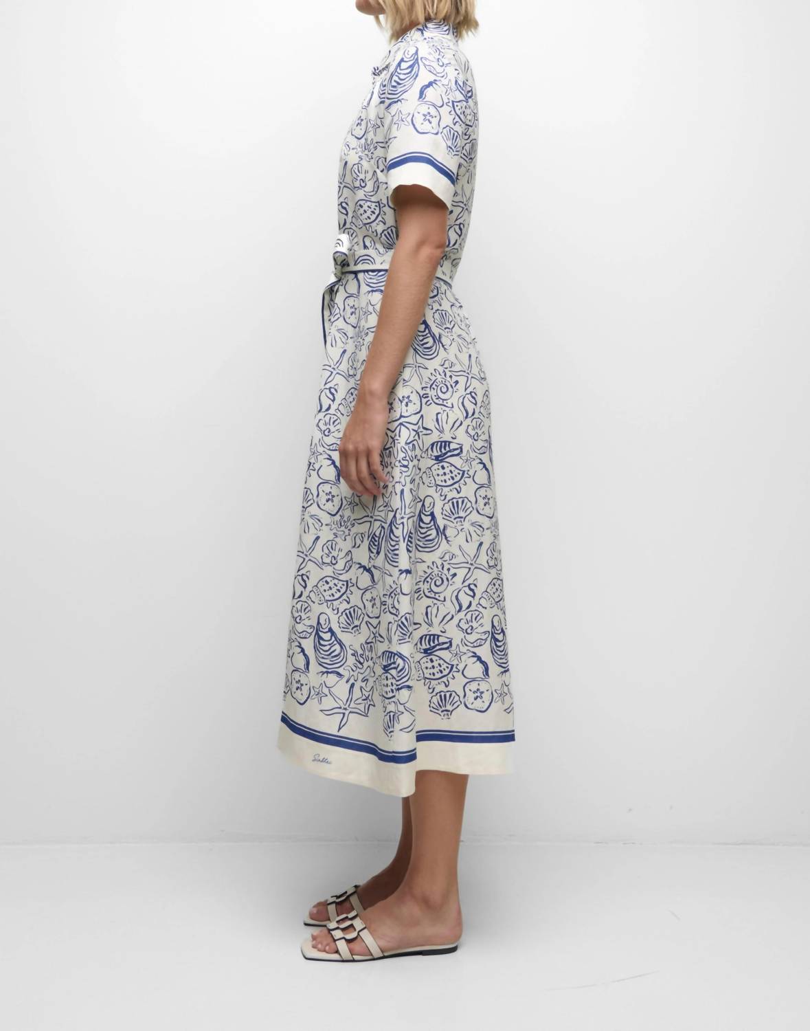 Simkhai - Audria Belted Linen Midi Dress
