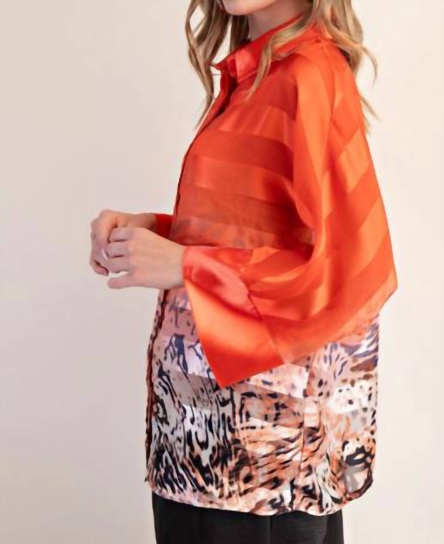 Glam - Tamara Lapel Collar Oversize Top