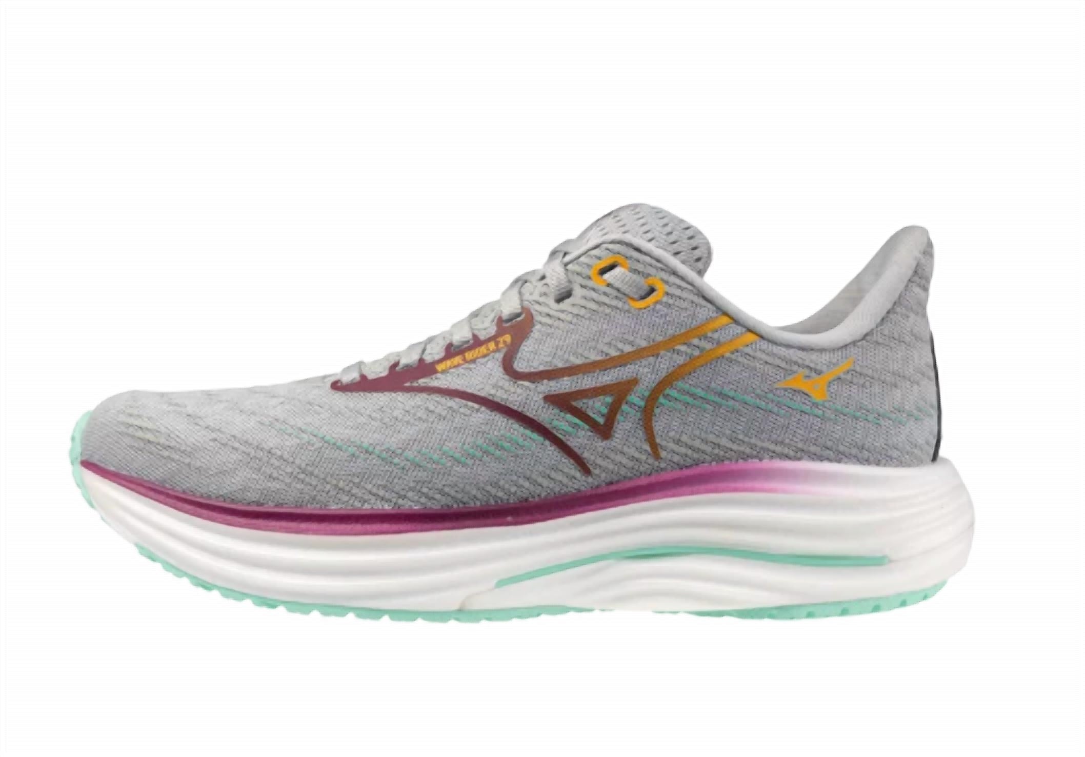 MIZUNO Women's Wave Rider 29 Running Shoes in harbor mist dark purple - women's sneaker - detail view