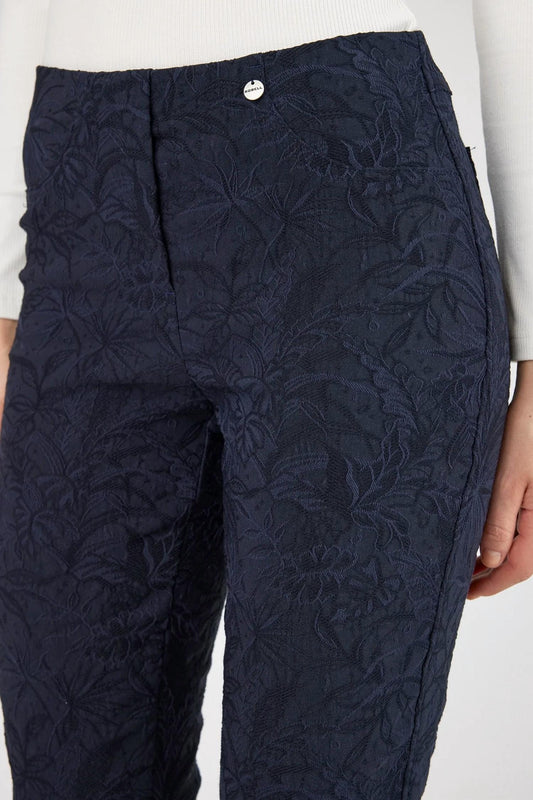 Robell - Whie Embroidered Trousers
