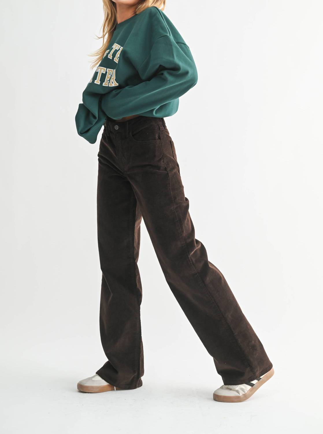 JBD. Women's Durango Corduroy Pant in chocolate - women's pants - alternate view