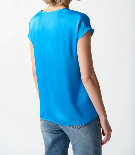 Joseph Ribkoff - V-neck Keyhole Top