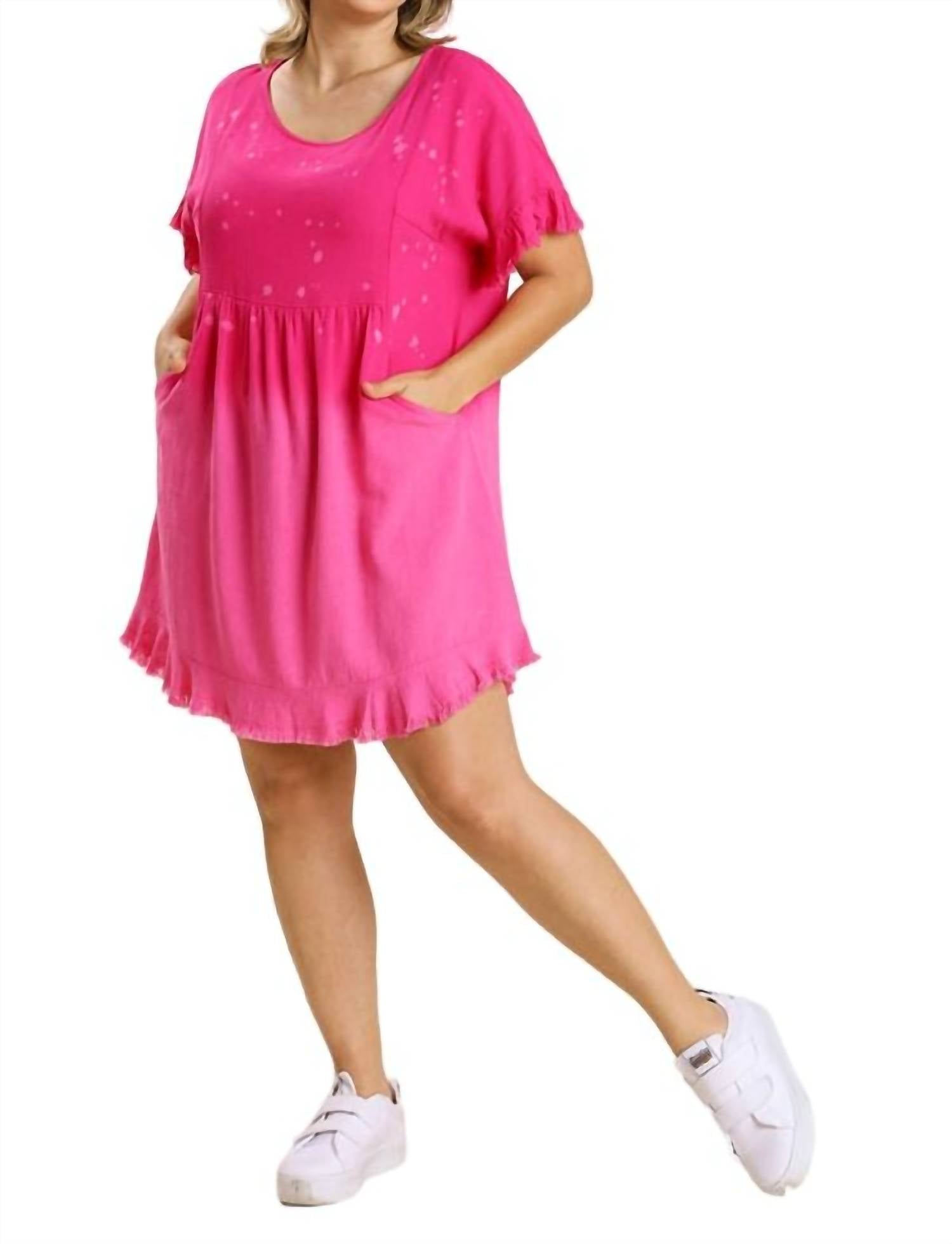 Umgee - Dip Dye Pocket Dress